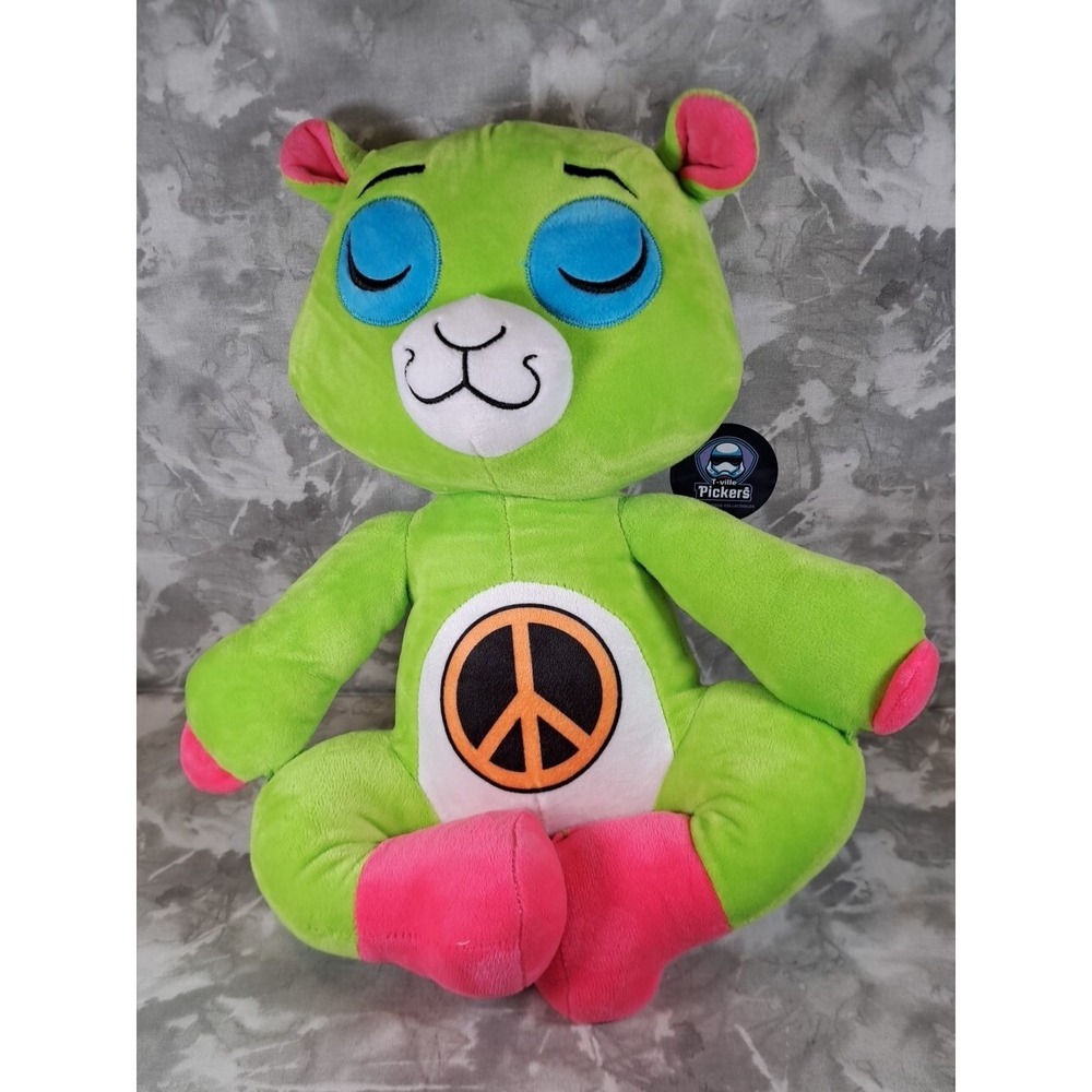 RARE YOGIMALS Plush Stuffed Bear Green Peace Yoga Animal Good Stuff NEW w Tags